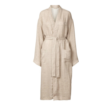 Load image into Gallery viewer, LINEN KIMONO - SAND/OFF-WHITE
