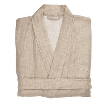 Load image into Gallery viewer, LINEN KIMONO - SAND/OFF-WHITE
