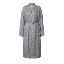 Load image into Gallery viewer, LINEN KIMONO - BLUE/SAND
